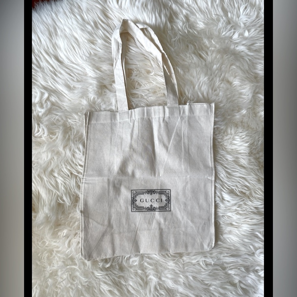GUCCI- Linen Canvas Tote Bag- 15in x 13.5in